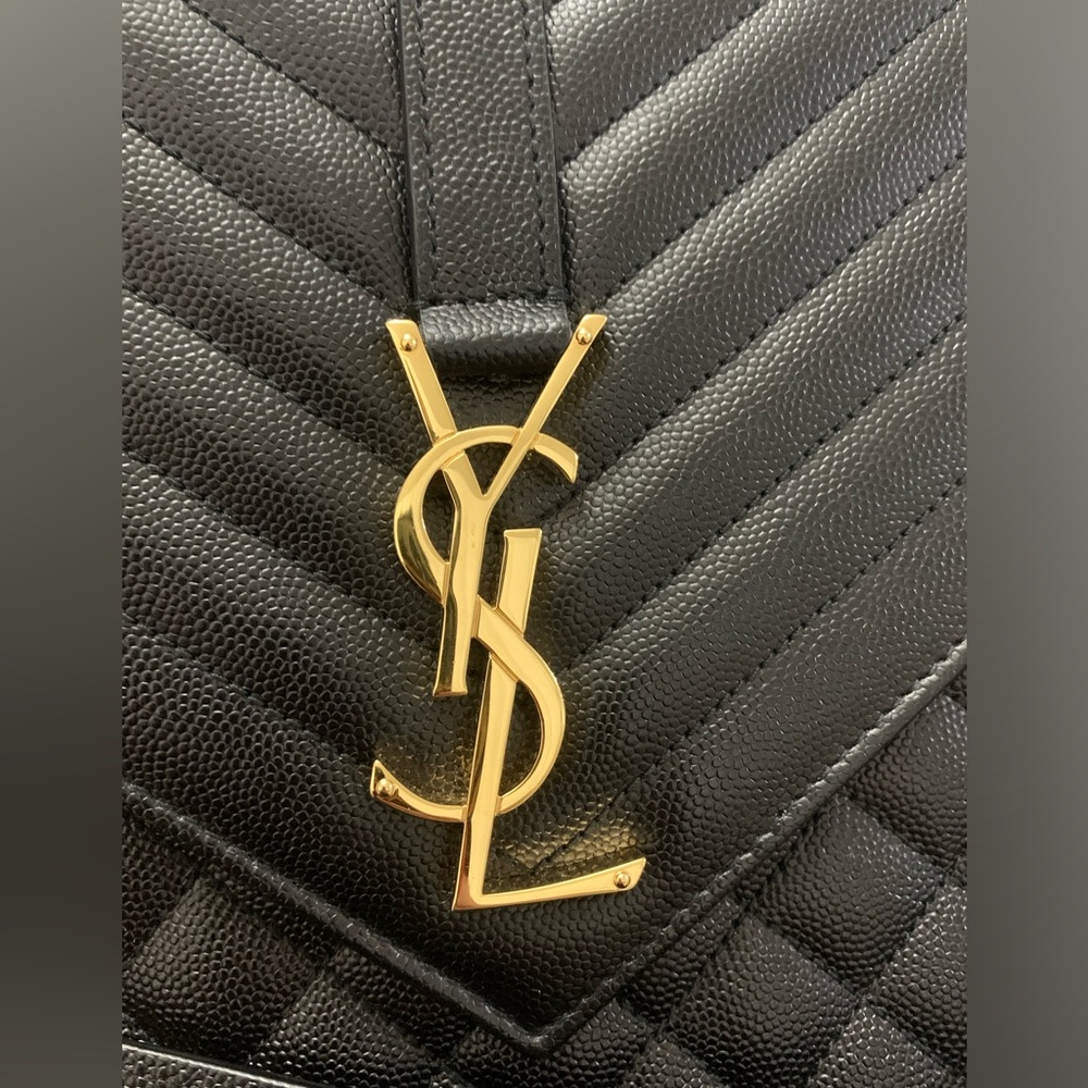 Saint Laurent Large Envelope Calfskin Shoulder Bag - Picture 9 of 16